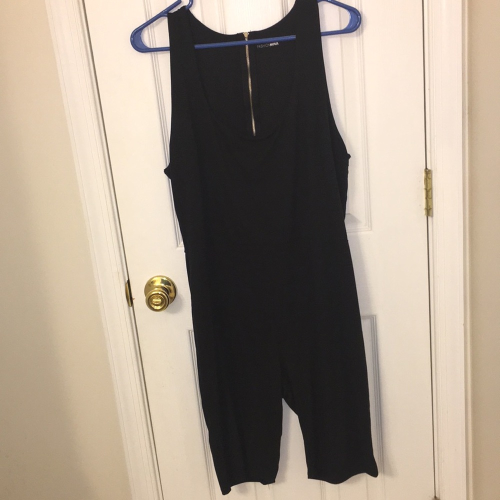 Fashion Nova Remedy For Everything Romper- Black